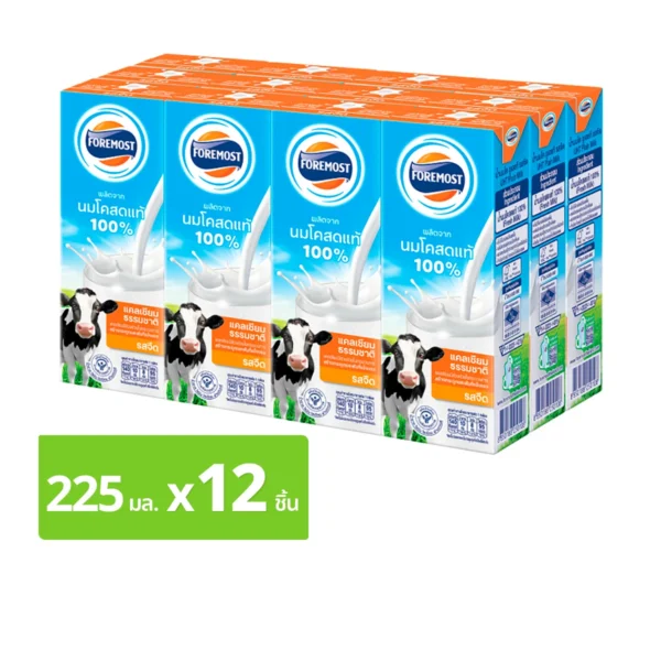 โฟร์โมสต์ นมยูเอชที รสจืด 225 มล. แพ็ค 12
